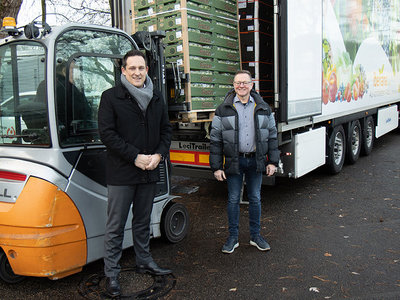 John Grewe, Geschäftsführer Markant Deutschland GmbH, und Rainer Grießer, Bereichsleiter Arbeit bei der Lebenshilfe Offenburg-Oberkirch e.V.